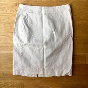 White Jcrew Suiting Pencil Skirt